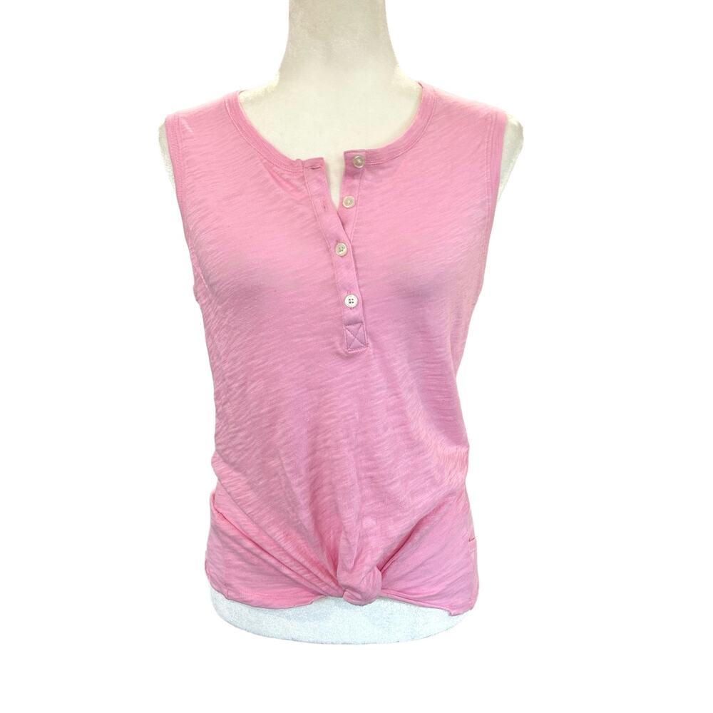 ATM Anthony Thomas Melillo COLOR Henley Tank Top XS Slub‎ Grunge Beachy